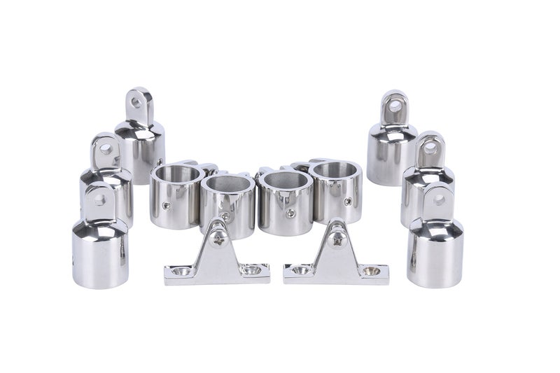 Amarine Made Bimini Top Hardware, 12 Pcs Bimini Top Fittings fits 1inch Od Round Tube, Stainless Steel Bimini Hardware Sets for Canopy - Image 4